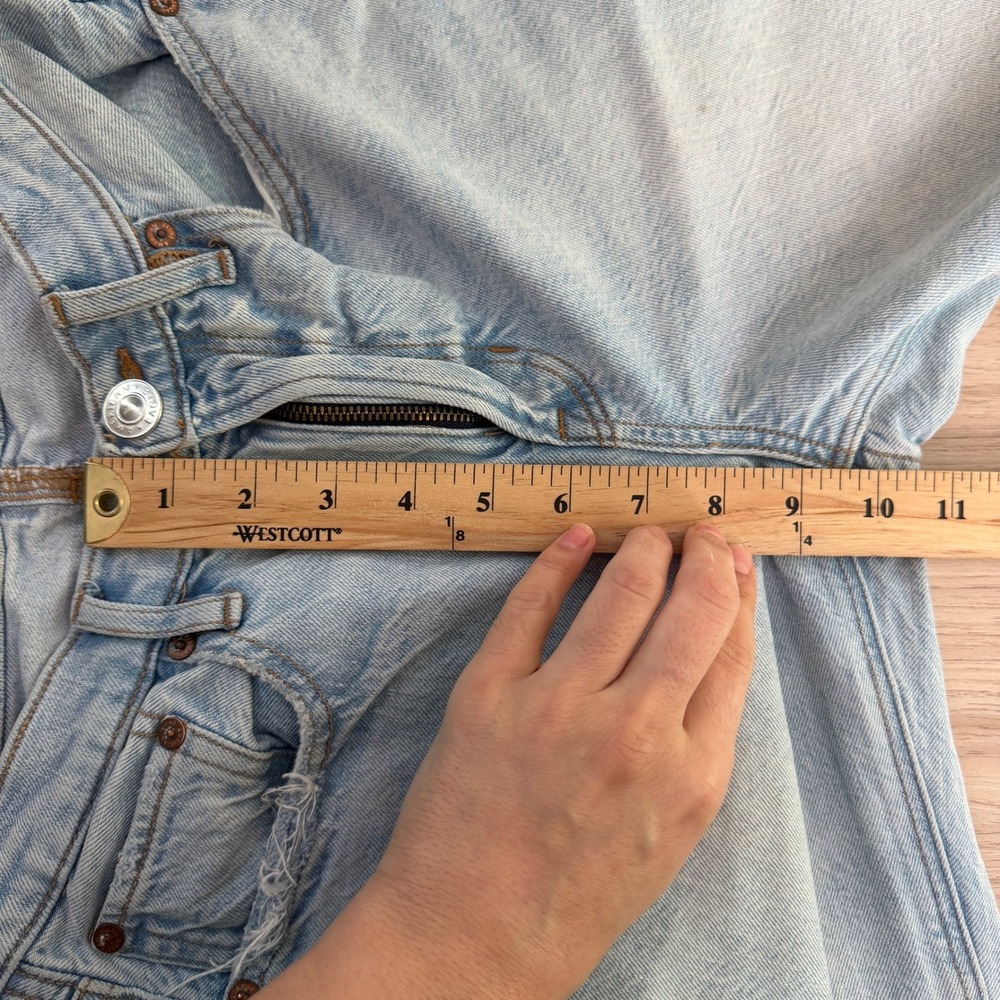 American Eagle AE High-Waisted Wide Leg Jeans Light Wash Size 2 Good Condition - Picture 6 of 6